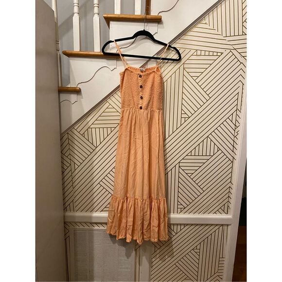Love Tree Midi Dress Orange Size Medium - Picture 3 of 7